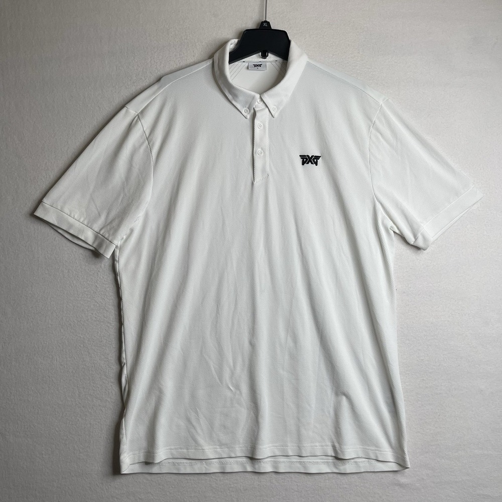 Parsons Extreme Golf PXG Men's XL White Hex Knit Ventilated Performance Polo